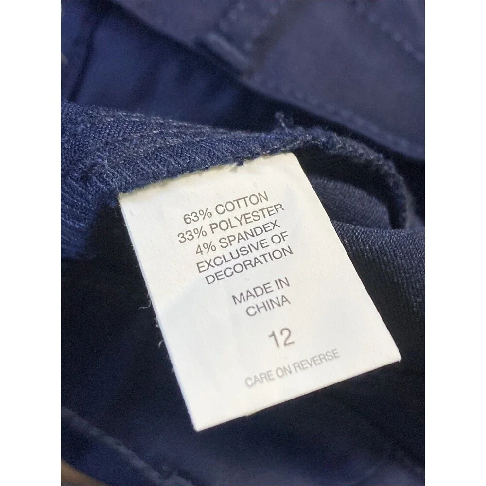 New York & Company Soho Jeans Crosby Slim Leg Navy Blue Ankle Pants (Women’s 12)